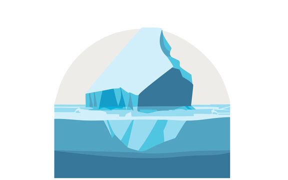 grande iceberg solitario sulla superficie dell'oceano