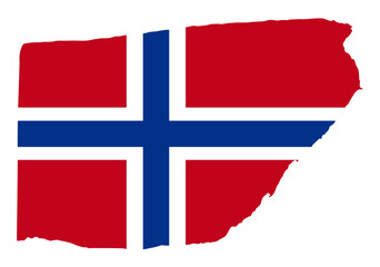 Norway flag with palette knife paint brush strokes grunge texture design. Grunge brush stroke effect