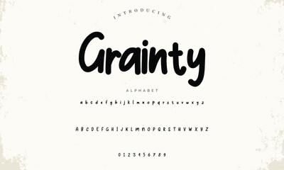 Lettering signature font isolated on background. brus style alphabet. Vector logo letters.