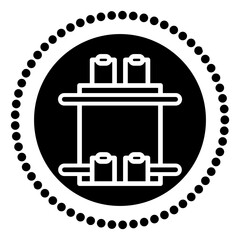 Cricket Pitch Diagram glyph icon