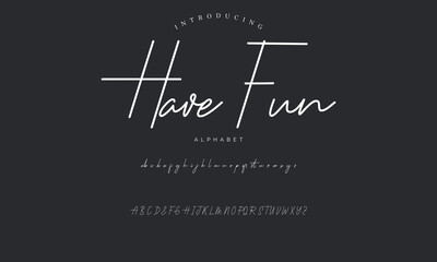 signature Font Calligraphy Logotype Script Brush Font Type Font lettering handwritten