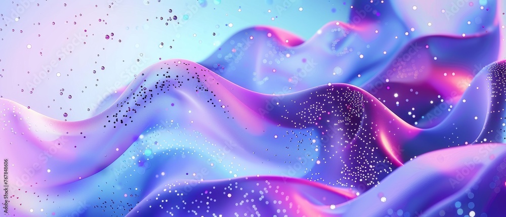Poster set of blurred gradient holographic shapes with black linear forms and sparkles. big blurry aura aes