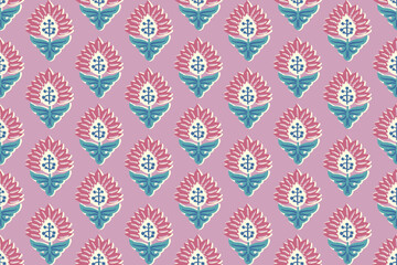 Ajrakh Pattern and block print Pattern with batik print allovers textile seamless pattern