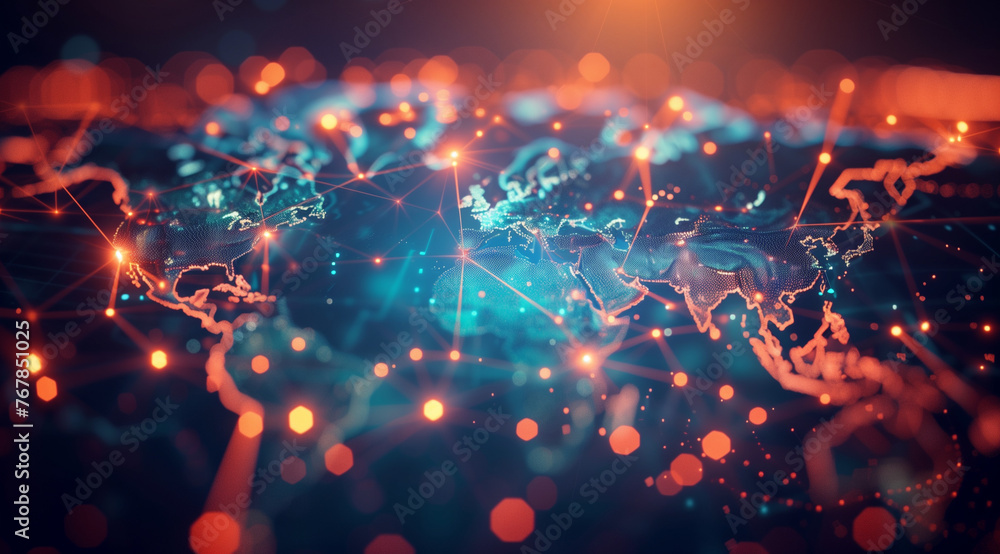 Poster global connectivity: 5g wireless network and cloud computing services