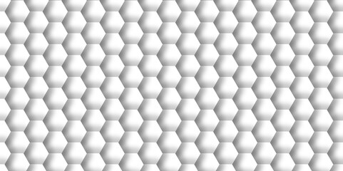 White hexagon pattern background. Abstract hexagonal shape background texture. Seamless pattern background.