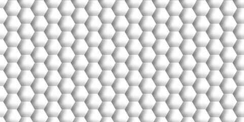 Fototapeta premium White hexagon pattern background. Abstract hexagonal shape background texture. Seamless pattern background.