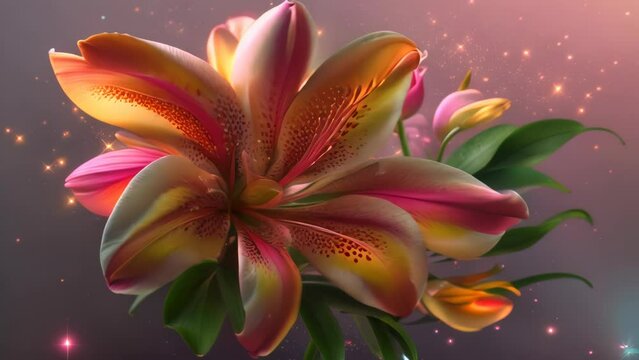 Beautiful background with delicate lily