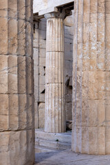 Propylaia, monumental ceremonial gateway to the Acropolis of Athens, Greece
