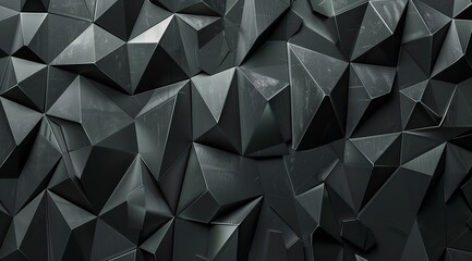 "A Black Wall Made of Triangles from Dark"


