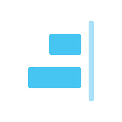 Flat Color Right Alignment  vector icon