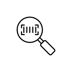 Barcode scanner outline icons, minimalist vector illustration ,simple transparent graphic element .Isolated on white background