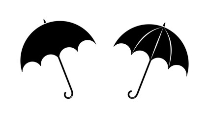 umbrella emblem, black isolated silhouette © OMIA