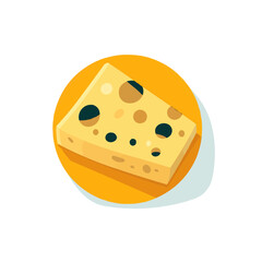 Fototapeta premium cheese icon. flat illustration of cheese - vector icon. cheese sign symbol