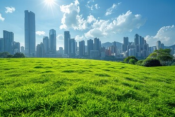 Fototapeta premium nature among urban environment