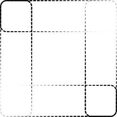 Geometric shapes dash line. Decoration element