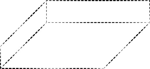 Geometric shapes dash line. Decoration element