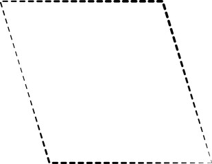 Geometric shapes dash line. Decoration element