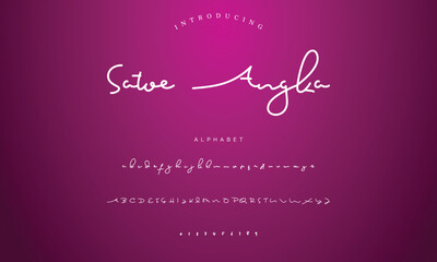 signature Font Calligraphy Logotype Script Brush Font Type Font lettering handwritten