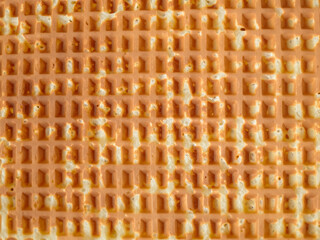 close up waffles with cream filling.
