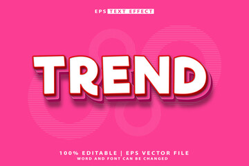Trend editable 3d text effect