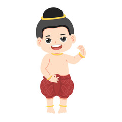  Kid boy in Thai traditional dress - 767859285