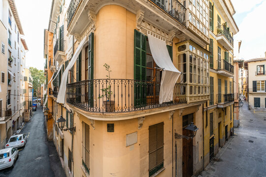 photo of charming streets in Palma de Mallorca, Spain, Europe