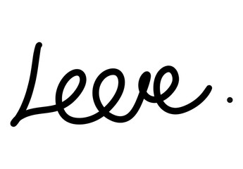 Fototapeta premium Handwritten Love Word illustration Love Text Isolated illustration