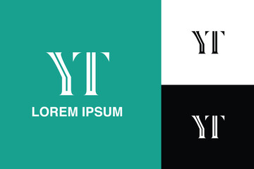 YT, TY, Y,T , Abstract Logo Monogram