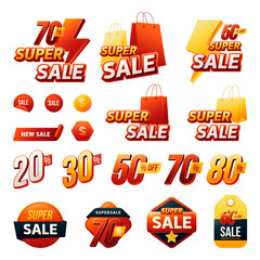 Super sale gradient stickers set
