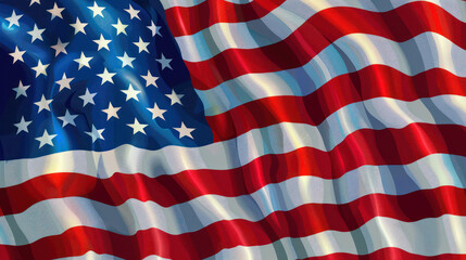 Obraz premium Background from Wavy Texture of an American Flag