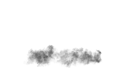 Fototapeta premium Explosion bomb with fire and smoke, emitting heat and danger, resembling an inferno in the sky on alpha channel