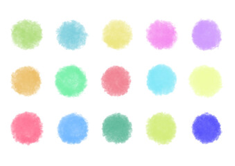 colorful watercolor circles