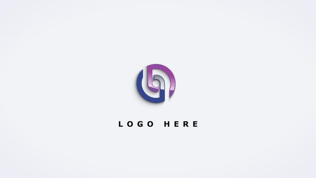 3d clean minimal abstract logo reveal. 