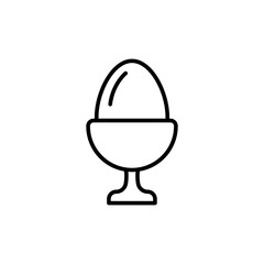 Egg outline icons, minimalist vector illustration ,simple transparent graphic element .Isolated on white background