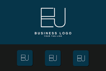 EU, UE,E , U, Abstract Letters Logo monogram