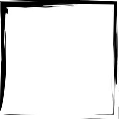 Square frames brush strokes. Set of design elements