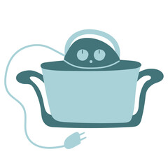 air fryer. Small household kitchen electrical appliances. Clip art