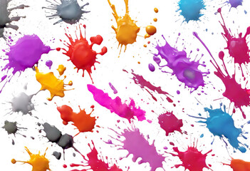splash paint brush Collection background strokes set Vector Isolated white