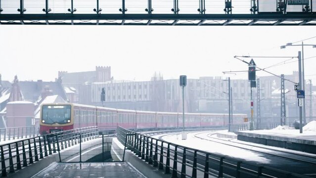 Metro entering Berlin Central Train Station 