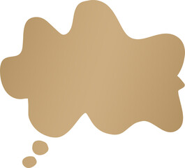 Golden speech bubble icon, chat, talk, messenger