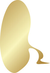 Golden speech bubble icon, chat, talk, messenger