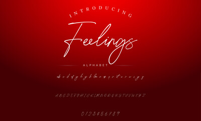 signature Font Calligraphy Logotype Script Brush Font Type Font lettering handwritten