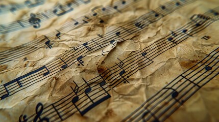Tailored for the educational realm, this detailed close-up showcases sheet music adorned with...