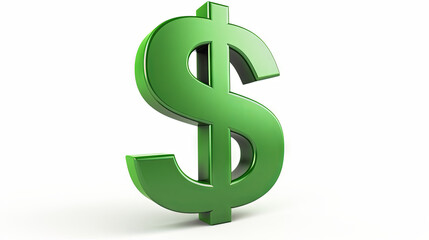 Obraz premium Wealth concept in the form of a dollar sign on a white isolated background with copy space