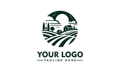 Simple Farmer Logo - Silhouette Style for Farming or Agriculture Business