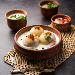 dahi vada or bhalla is a popular snack in india