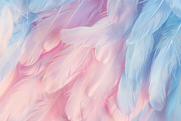 pink and blue  feathers background