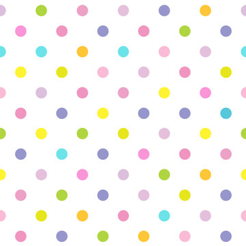 Polka Dot pattern, seamless texture colorful pattern
