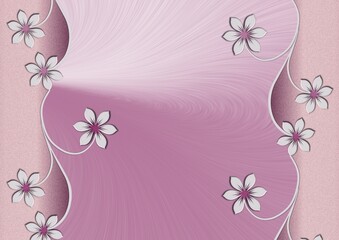 Decorative template with flowers as a background for your text..Original floral background pattern for postcards, labels,.cards etc. Decorative handmade artwork.