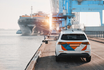 Customs Clearance Inspection Control Of Freight Goods In The Trade Port. Customs Clearance Inspection Control Of Freight Goods In The Trade Port. Immigration Border Control In The European Port